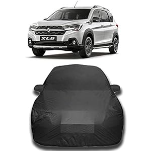 CREEPERS Water Resistant Car Cover for Maruti Suzuki XL6 (Gray with Mirror Pocket)
