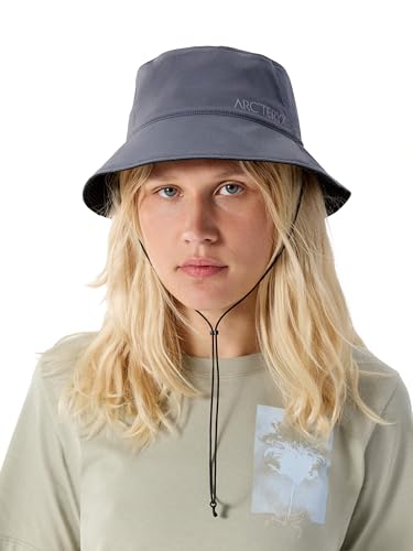 Arcteryx Sinsolo Bucket Hat Unisex | Ultralight Breathable Hiking Bucket Hat | Dark Stratus Small Medium