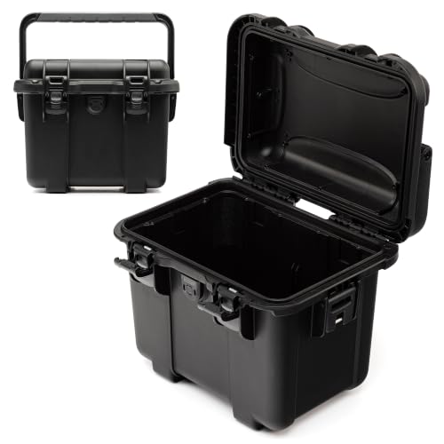 Image of NANUK T20 Waterproof Storage Box - Compact Camping Storage & Gear Box for Outdoor, Marine & Boat Use - Dustproof, Impact-Resistant Hard Case (12.9 inch x 9.7 inch x 10.3 inch) - Black