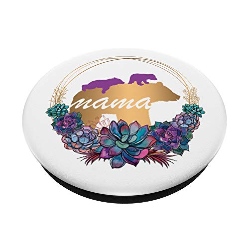 Mama Bear 2 Cubs Phone Stands Floral Mothers Day Gifts Mom Popsockets Swappable Popgrip #TOP1