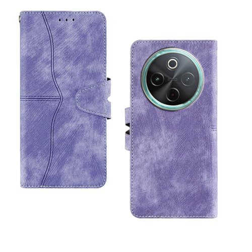 Image of amazon basics Vivo T4 5G Flip Cover | Card Pockets Wallet & Stand | Flip Cover for Vivo T4 5G (Purple)