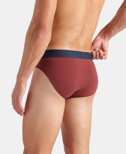 Image of Jockey US59 Men Super Combed Cotton Elastane Stretch Solid Brief