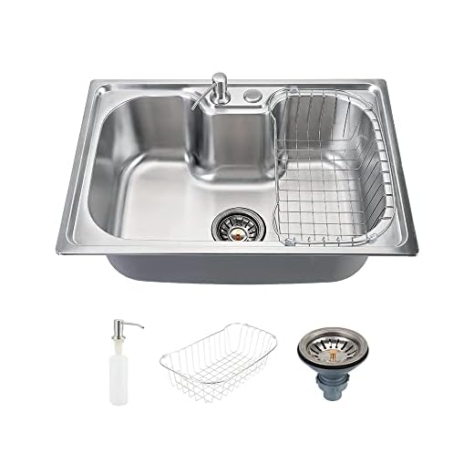 Pingoo.Casa, Cuba Para Cozinha Com Acessórios, Gourmet, Carajás, Com Borracha Anti-ruído Aço Inox, Inclui Cesto Escorredor, Dosador De Detergente 300ml, Válvula De Escoamento, Camada Anti-corrosão, Prata