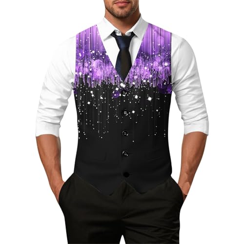 Gilet imprimé festival veste décontractée sans manches pour looks de fête légers