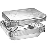 Green Direct Half Size Pans with Lids - Aluminum Baking Cake Pans with Lid - Kitchen Roasting Pan (Pack of 10 Pans and 10 Lids)