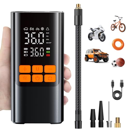 24% off - Tire Inflator Portable Air Compressor, Electric Air Pump with Digital Tire Pressure Gauge, Dual...