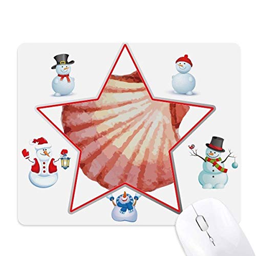 Tapis de souris bonhomme de neige vie marine rouge tapis de bureau antidérapant pour ordinateur
