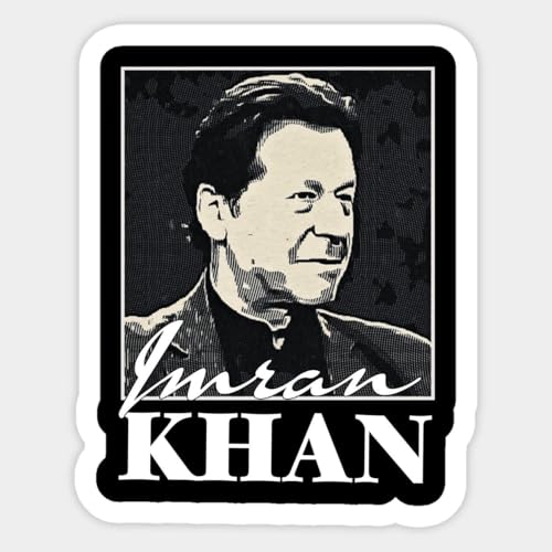 Imran Khan Portrait Sticker Vinyl Decal – Waterproof Imran Khan Sticker for Laptop, Car, Water Bottle, Notebook, Political Souvenir