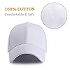 HGDGears Plain Baseball Cap Snapback for Men - Classic 6 Panel Adjustable Sport Casual Sun Visor Hat (White) #1