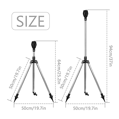 Rotating Tripod Sprinkler,Rotating Sprinkler Head Or Tripod Sprinkler,Tripod Water Sprinkler For Lawn Large Area,Automatic Rotating Sprinkler With Tripod 360-Degree Watering Nozzle (1 Set) #TOP4