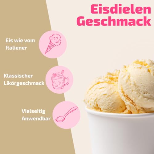 Eierlikör Eispaste Aroma Eis Desserts Pralinen Zum Verfeinern von leckerem Eis Getränke Kuchen Kekse Tortencremes Desserts uvm. Inhalt 250 g – Bild 3
