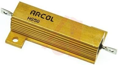 ArcolHS50 75R F Resistor Wirewound 75 Ohms 50 W 1% Lug TCR 100 ppm/DegC Aluminum Housed