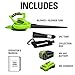 Greenworks 40V (185 MPH / 340 CFM) Cordless Brushless Leaf Blower/Vacuum with Bag, Battery-Powered, Ergonomic Design for Efficient Leaf & Grass Clipping Cleanup, Includes 4.0Ah Battery & Charger