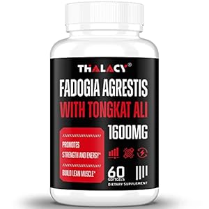 1600mg Fadogia Agrestis Tongkat Ali Supplement, Fadogia Agrestis Extract for Men with Ashwagandha – Maximum Strength, 60…