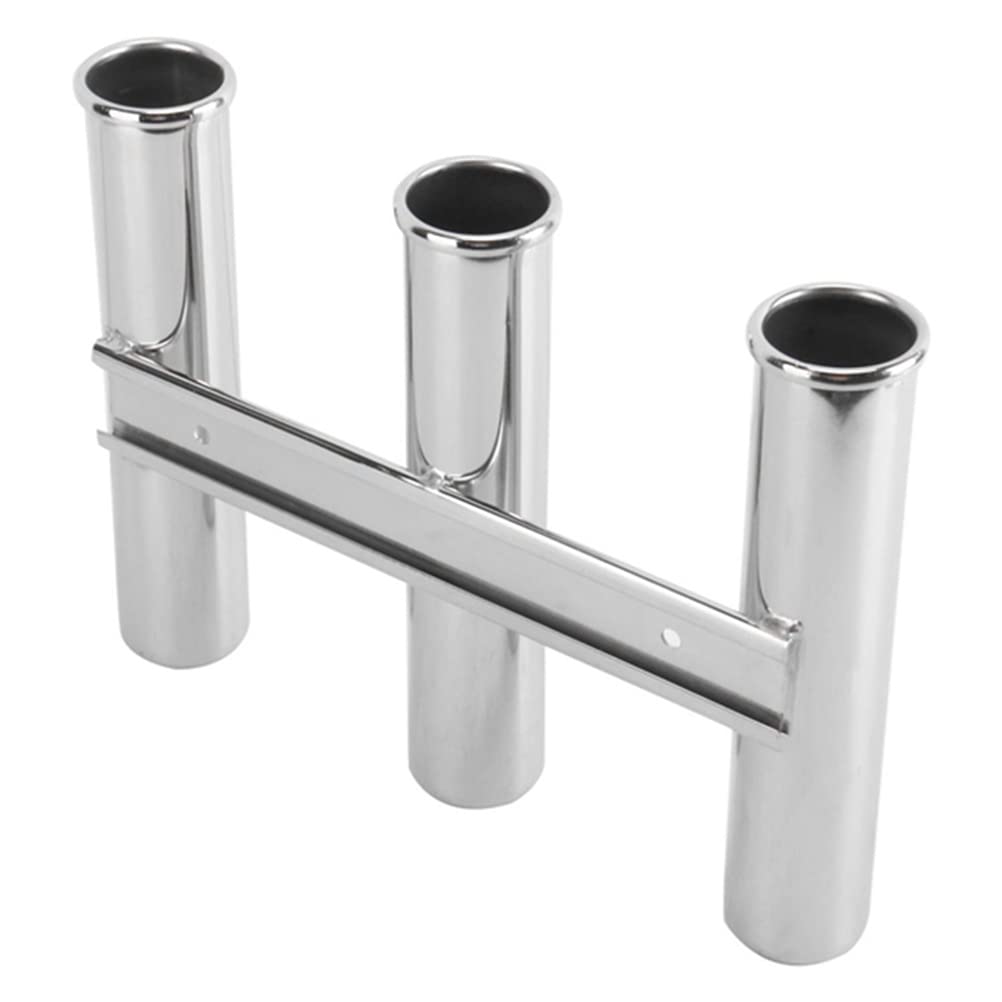 Soporte para cañas de pescar de acero inoxidable de 3 tubos, soporte para caña de pescar, accesorios de