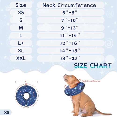 Image of Supet Inflatable Dog Cone Collar for Small Dogs Puppies Cats, Soft Dog Cone Alternative After Surgery for Puppies Cats to Stop Licking