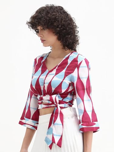 Image of RAREISM Regular FIT Geometric Print TOP