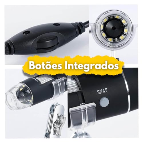 Microscópio USB Digital Eletrônico Óptico HD Alta Resolução 1000x Zoom