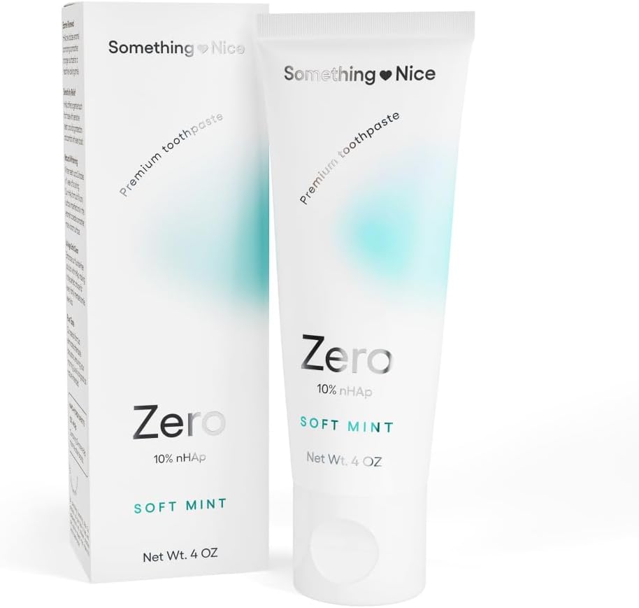 Something Nice Toothpaste Zero Premium from: Toothpaste recommended by dentists with mint flavour with 10% Nanohydroxyapa, no fluorine, SLS, nail polish repair for care
