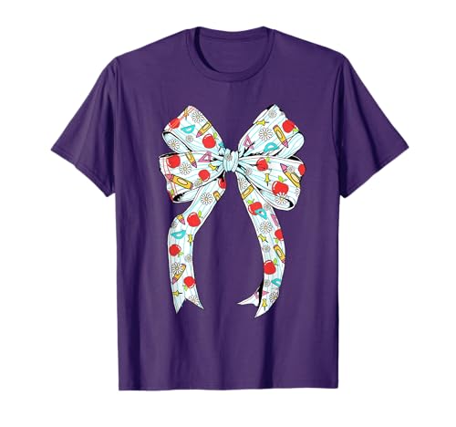 Teacher Student Coquette Bow Happy First Day Back To School T-Shirt