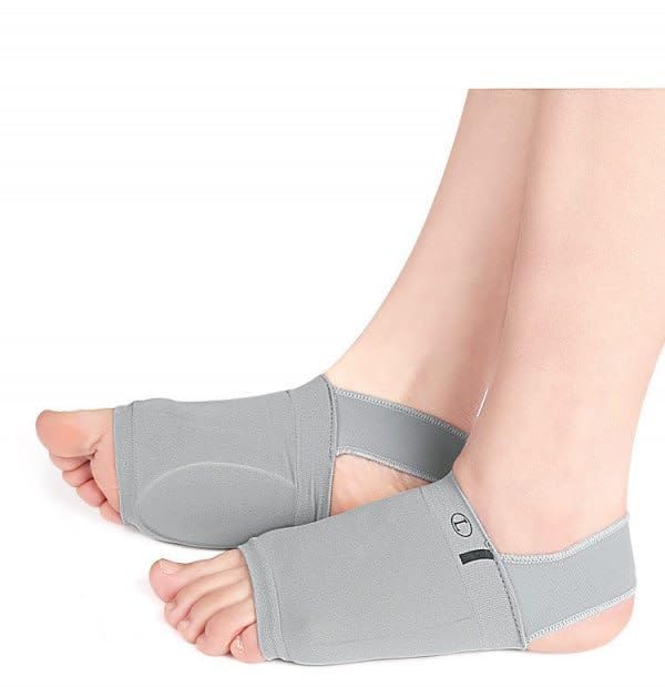 SUNBEET Flat Foot Arch Support for Men & Women | Medial Flat Feet Correction Sleeve with Cushion | Plantar Fasciitis Leg Foot Pain Relief Product | Free Size (Belt Arch Support) 2