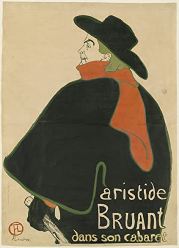 Tableaux graffiti Aristide Bruant Toulouse-Lautrec pour une ambiance bohème