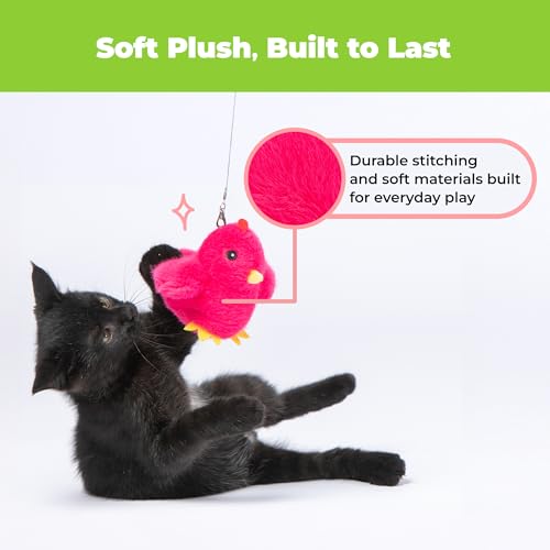 Image of Catify Best Pet Supplies Flapping Duckling, Chick & Bird Cat Toy - Motion-Activated Wings Realistic Chirps, Catnip-Infused Plush, USB Rechargeable Indoor Cats & Kittens, Self-Play Enrichment - Fuchsia