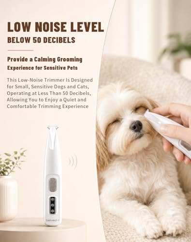 Image of Pet Micro Precision Trimmer - Upgraded 0.71in Blade Dog Hair Trimmer for Grooming Paws Eyes Ears Butt, 50dB Quiet Cordless Shaver, 90 Min Runtime Cat Shaver Grooming Kit