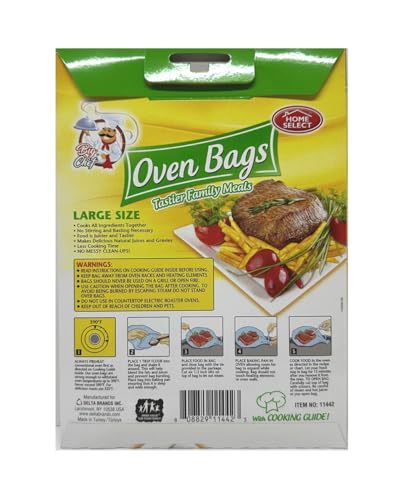 Home Select Oven Bags Large Size (16 Inch x 17.5 Inch) 8 Bags