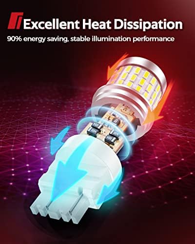 Image of Torchbeam 3157 LED Bulbs for Reverse Lights, Super Bright 3156 4157 3056 3057 4057 3457 Car LED Bulbs, 3000 Lumens 6000K Backup Signal Brake Parking DRL Tail Lights Bulbs Replacement, Pack of 2