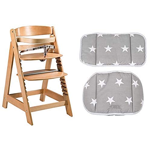 roba Treppenhochstuhl mitwachsend, Sit Up Click, Holz naturfarben, mit Sitzverkleinerer Little Stars roba Treppenhochstuhl mitwachsend, Sit Up Click, Holz naturfarben, mit Sitzverkleinerer Little Stars