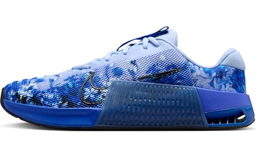 Nike Metcon 9 AMP Men's Workout Shoes (HJ6008-400, Aluminum/Racer Blue/Midnight Navy/Black) Size 10