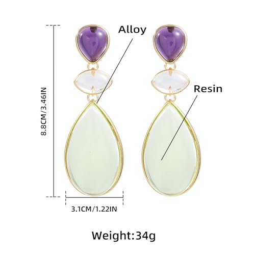 Boucles d'oreilles à eau délicate pendantes et bijoux minimalistes argentés