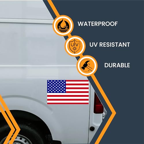 Image of Magnet Me Up Patriotic American Flag Automotive Magnet - 7x12 Inches, Red White and Blue, Heavy-Duty Magnetic Vinyl for Car, Truck, SUV - Showcase Your Patriotism with This Bold Auto Magnet