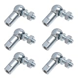 Antrader Right Thread Ball Head Joint Rod End Bearing,M8 Right Thread Ball Socket Universal Joints Carbon...