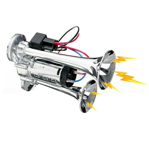 Trompette Électrique Double Corne 12V 600Db pour Remplacer un Klaxon Faible
