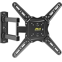 AM alphamount TV Wall Bracket for Most 26-60 inch LED LCD Flat and Curved TVs up to 35kg, Sturdy TV Wall Mount with Tilt Swivel Extension, Max VESA 400x400mm, APPIMF7