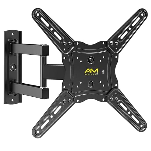 TV Wandhalterung, Schwenkbare Neigbare Halterung für 26-55 Zoll LED LCD Flach & Curved Fernseher oder Monitor bis zu 40KG, Max. VESA 400x400mm