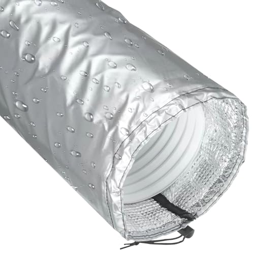Clima Systems-Air-Tube Aislamiento Cover-Easy to Installer, Climate System Cover, Air Conditioning Accesorios para dormitorios y restaurantes | Reducción de la temperatura de la tubería,