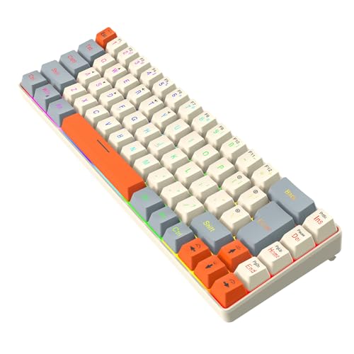 Clavier rétroéclairé ARGB 68 touches avec disposition ergonomique et câble amovible