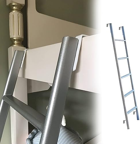 Replacement Metal Bunk Bed Ladder Hook-on, Adjustable 116cm/130cm/140cm/150cm, Ideal for Loft, Camper, Dorm, Motorhome - Durable Side Step Ladder