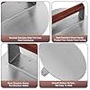 Extra Large Stainless Steel Burger Press, 8.5" NonStick Hamburger Smasher Tool & Grill Press, 2.5 lbs Heavy Duty Bacon Press with Wood Handle for Blackstone Camp Chef Pitboss Weber Griddle Grills #2