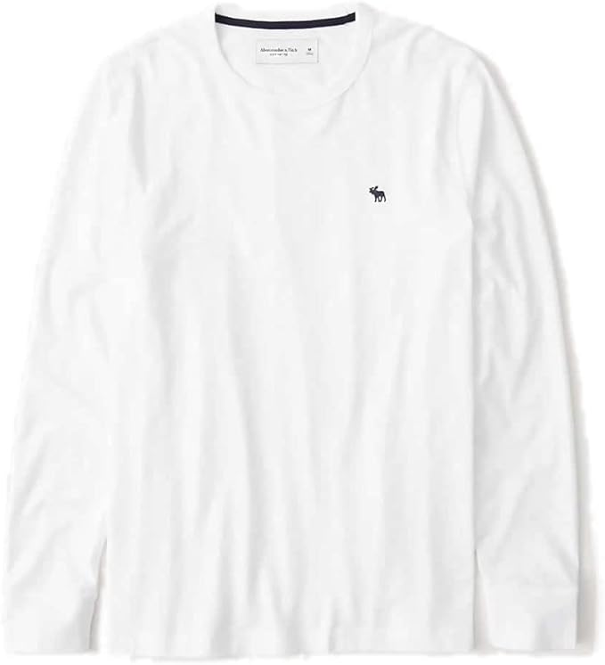 Amazon 全3色 アバクロ 正規 ロンt 長袖 Tシャツ メンズ クルーネック 丸首 ムース ワンポイント アバクロンビー フィッチ メンズ Abercrombie Fitch Tシャツ カットソー 通販