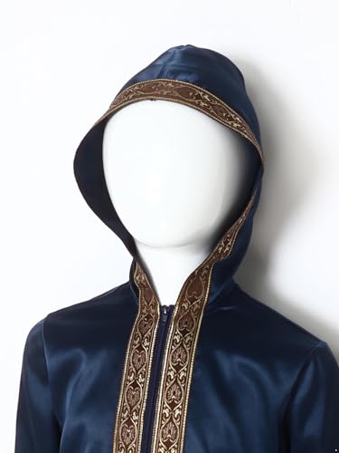 Kaftan d'Orient à capuche thobe manches longues enfants - 5