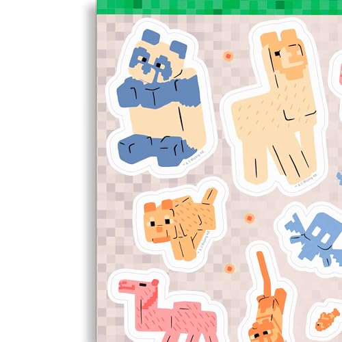 Image of Minecraft Animal Friends Adhesive Vinyl Decals - Fun Minecraft Stickers for Console, Locker or Gaming Accessories, 1 Pack (10 Count)