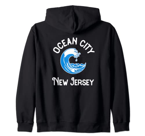 Ocean City Nueva Jersey Beach Surf Olas Sudadera con Capucha