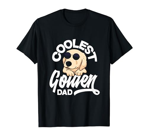 Coolest Golden Retriever Dad Dog Daddy Pet Parent Padre Maglietta