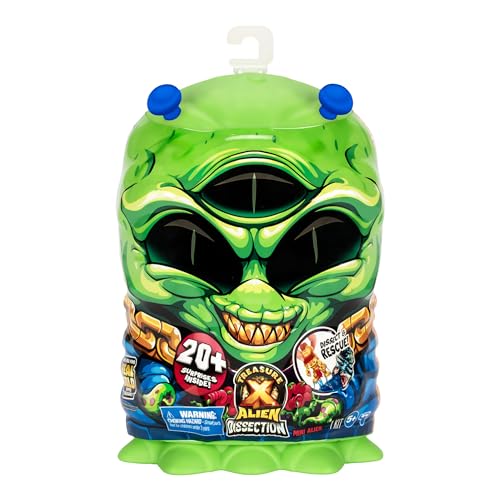 TREASURE X Mini disección alienígena, disecciona el Mini alienígena de 20 cm para revelar más de 20 sorpresas Ocultas en el Interior. 3 Mini alienígenas Diferentes para coleccionar y diseccionar