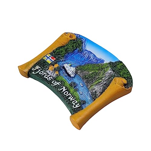 Imán decorativo de resina Fjords of Norway 3D miniatura 4
