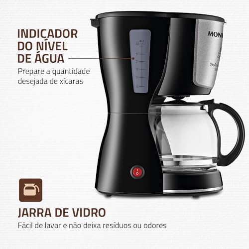 Cafeteira Elétrica Dolce Arome, Mondial, Preto, 800W, 110V - C-32 32X